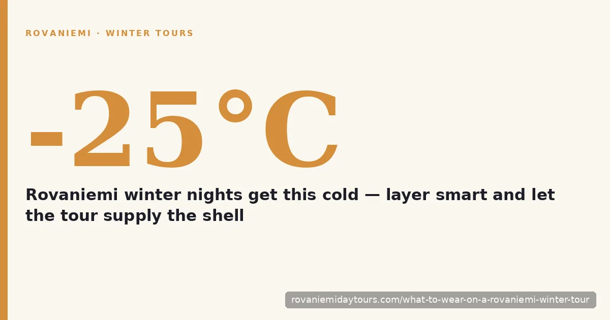 What to wear on a Rovaniemi winter tour at -25C